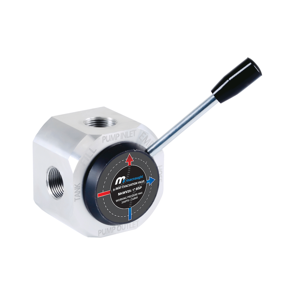 Macnaught - M4WV25 - 1" 4 Way Evacuation Valve